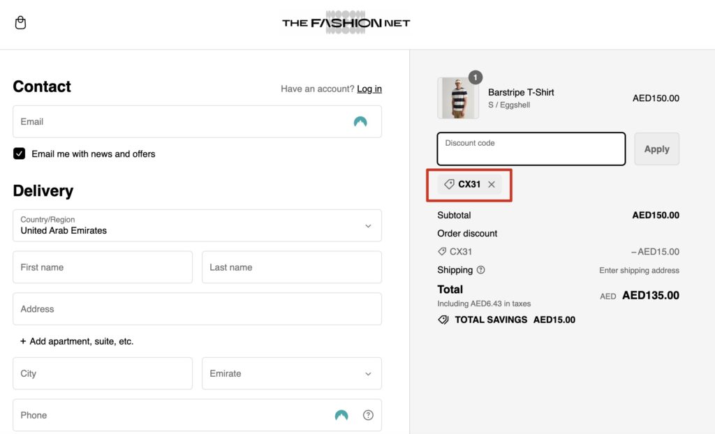 thefashionnet coupon code